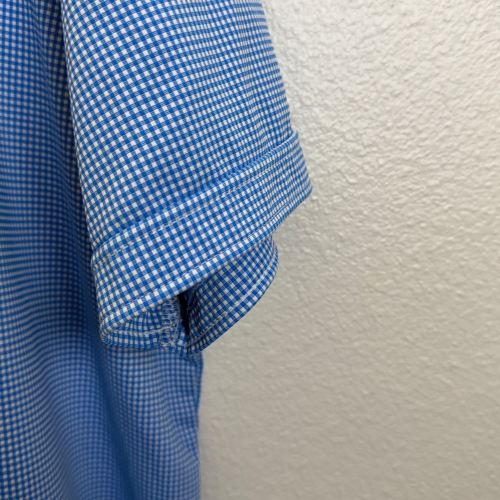 Murano Light Blue Checkered Button Down Shirt - image 3